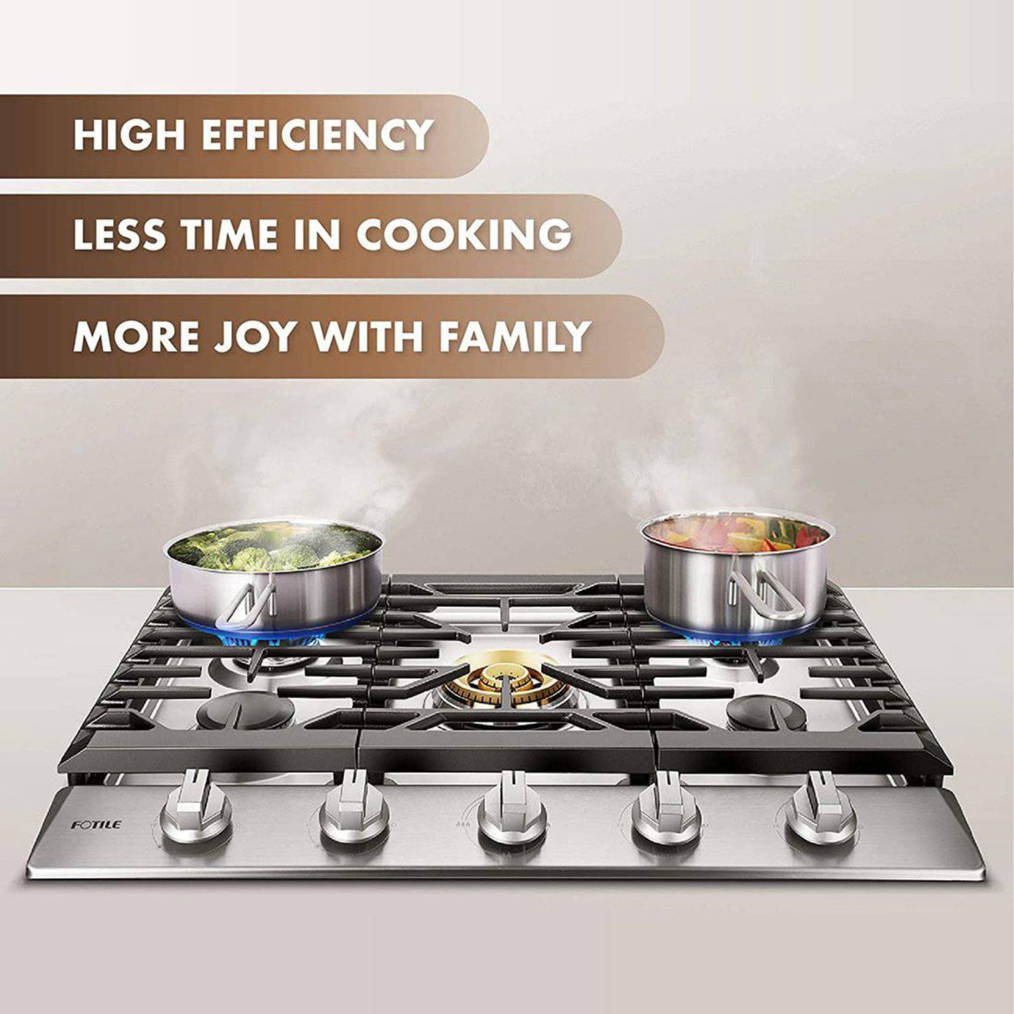 Fotile 30"/36" Stainless Steel Tri-Ring Gas Cooktop Series