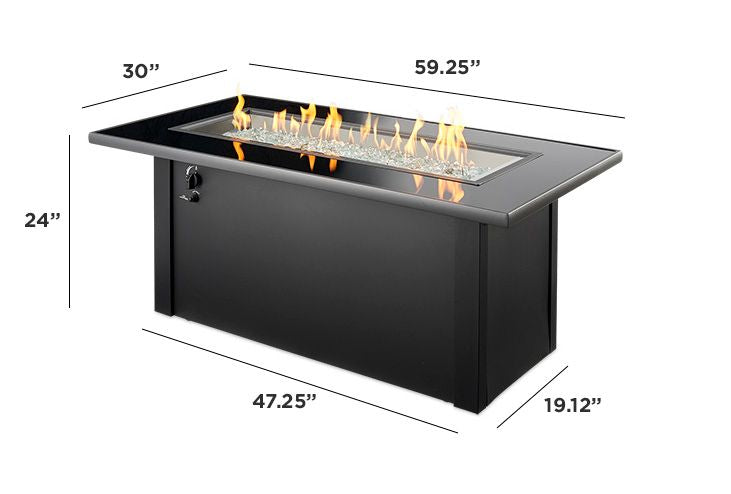 Outdoor Greatroom Monte Carlo Linear Gas Fire Pit Table