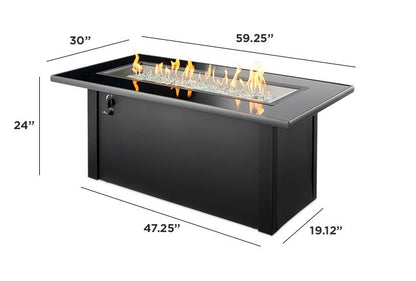 Outdoor Greatroom Monte Carlo Linear Gas Fire Pit Table