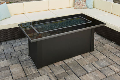 Outdoor Greatroom Monte Carlo Linear Gas Fire Pit Table